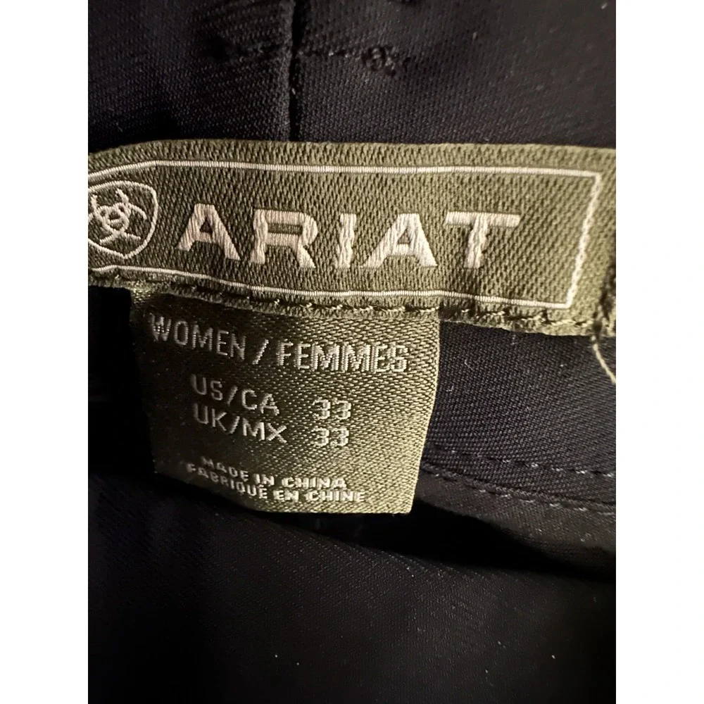 Ariat Marlow Pant Black Riding Breeches Style Size 33 Euro Seat Piping‎ NWT